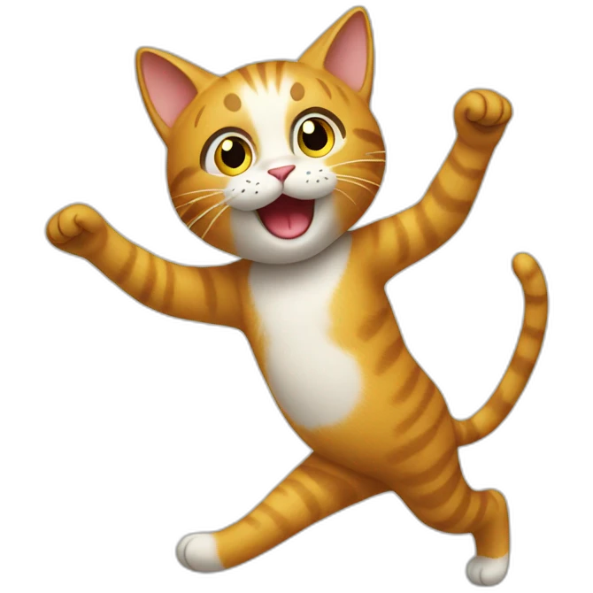 A Dancing Cat Emoji AI Emoji Generator