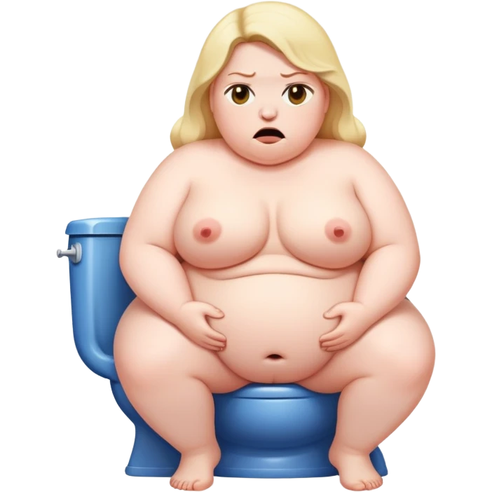 super fat women trying to poop diahera emoji