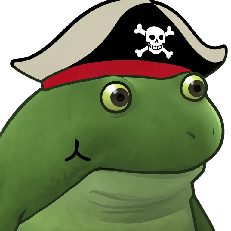 bufo in a pirate ship emoji