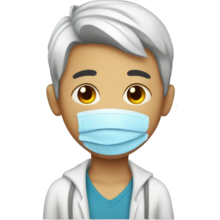 boy sick with flu emoji