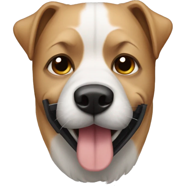 Dog with a Covid mask  emoji