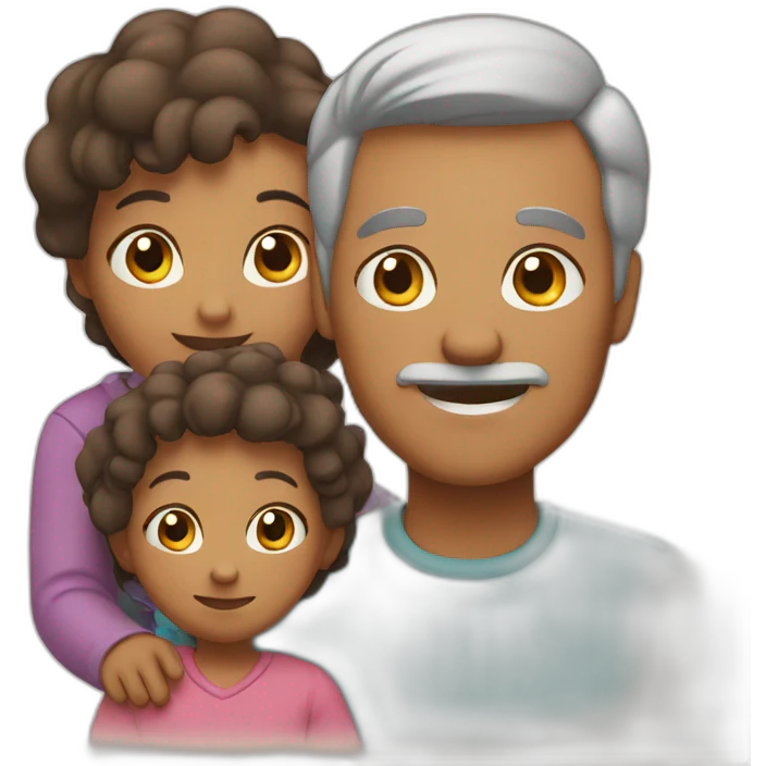 family of 4 with grandchildren emoji