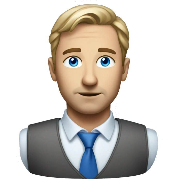 Blue eyes european architect emoji
