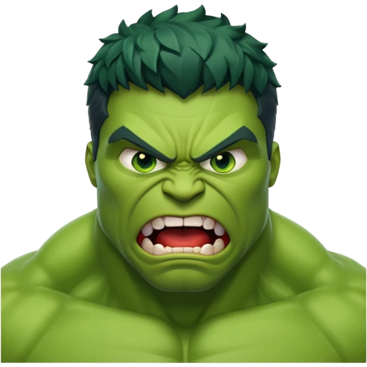 Hulk in angry emoji