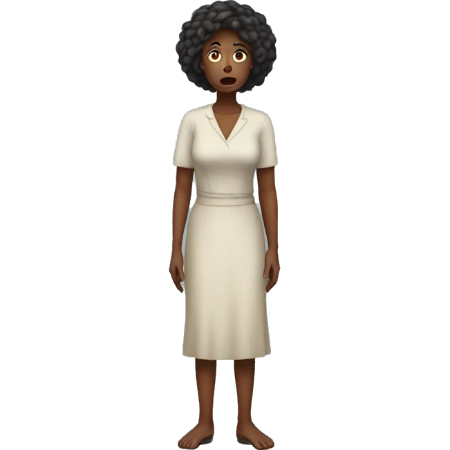 an fear woman, full body emoji