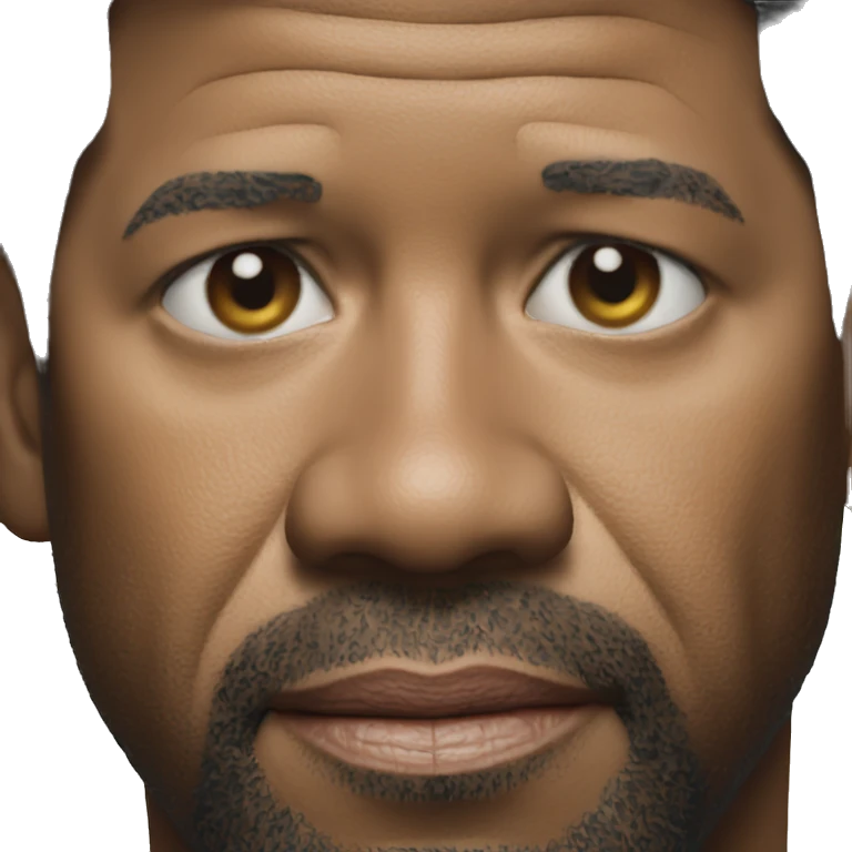 hyper realistic denzel washington wearing shirt emoji