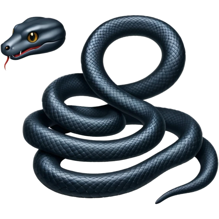Una vibora negra emoji