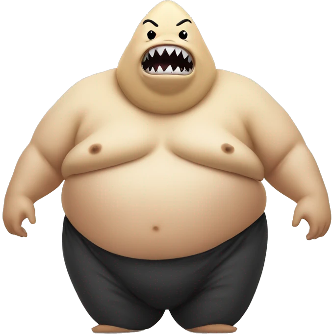 Fat shark sumo emoji