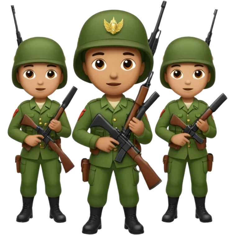 Pangkat prajurit dua TNI emoji