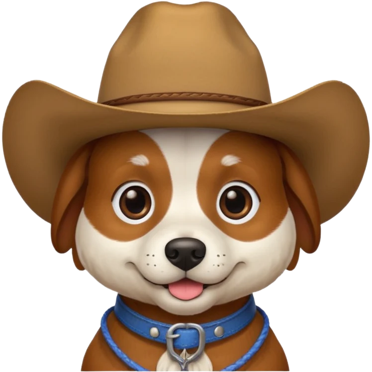Dog with a cowboy hat emoji