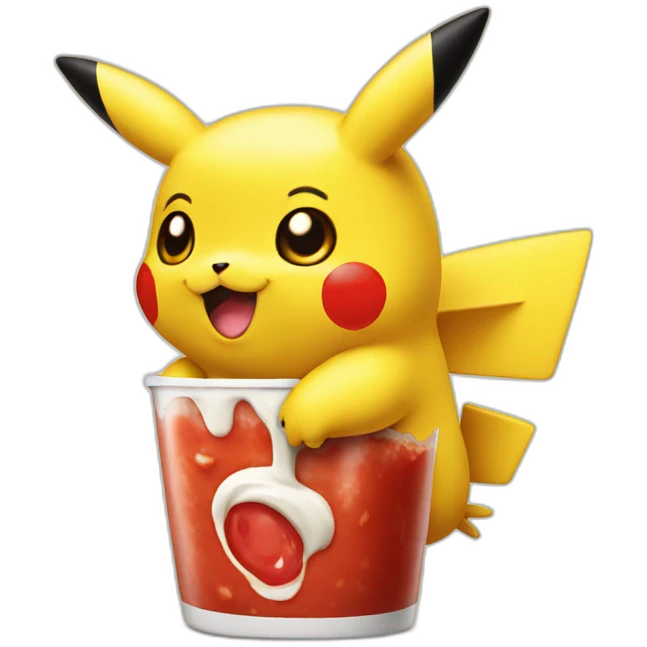 Pikachu Ketchup emoji