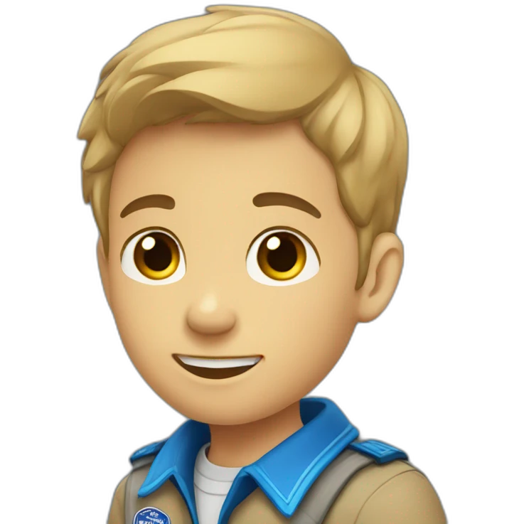 Scout boy with a blue scout shirt emoji