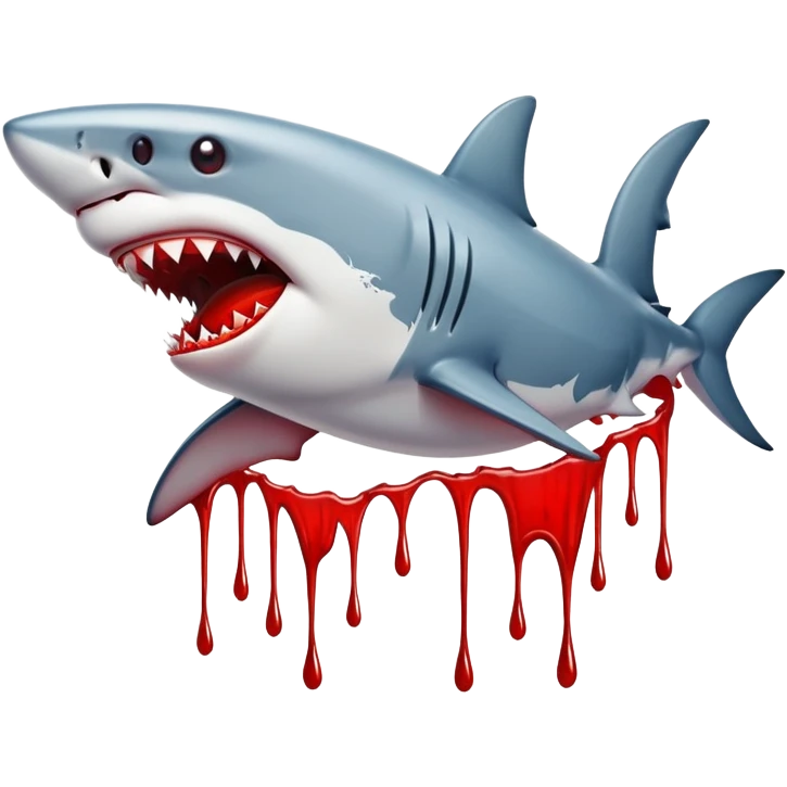 Shark and blood emoji