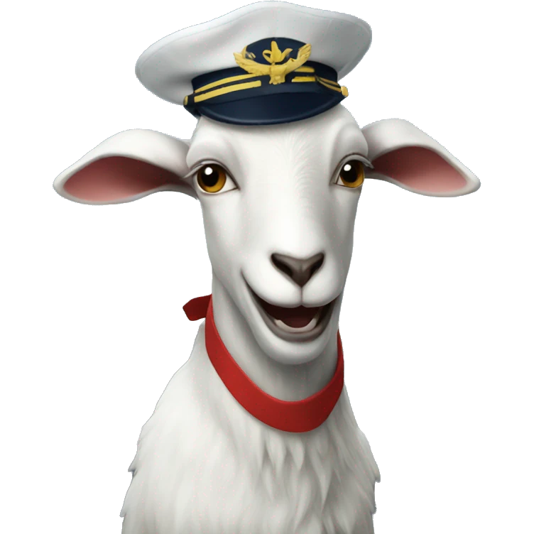Navy Goat on a navy ship emoji