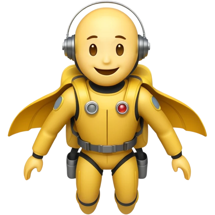 create an emoji of a smiley riding a jetpack emoji