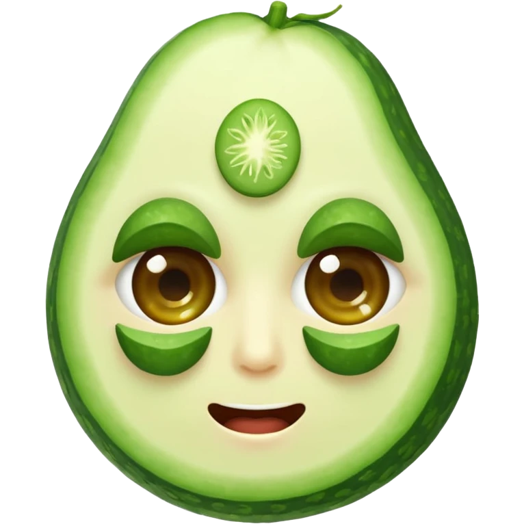 Cucumber on eyes  emoji