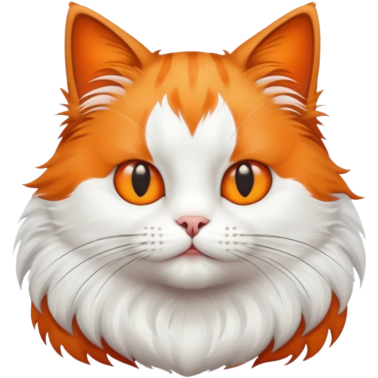 A cat with a gigantic  chad face emoji