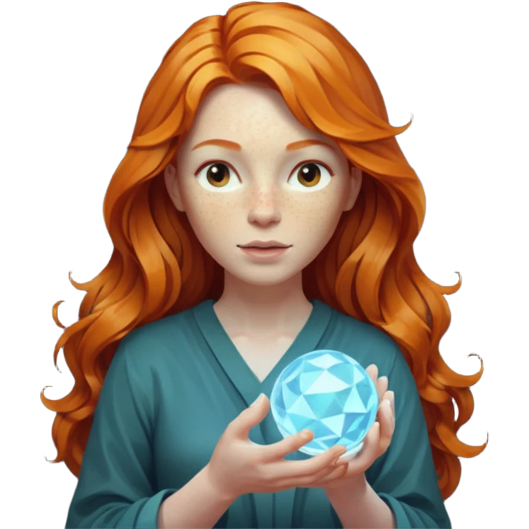fantasy magic tarot card low poly ginger emoji