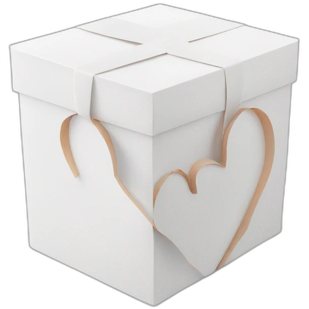 heart in a white box, smooth lines emoji