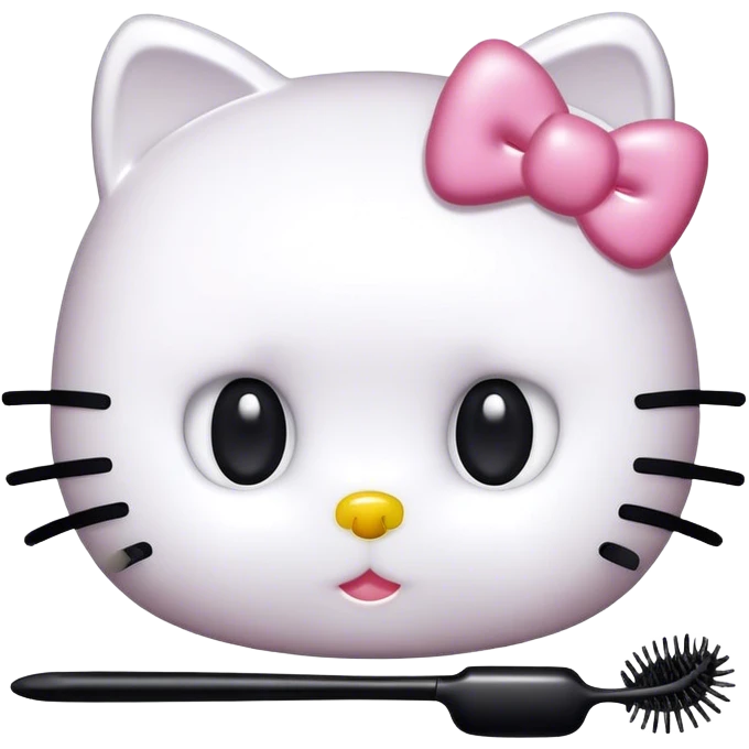 HELLO KITTU sanrio with mascara spoolie emoji
