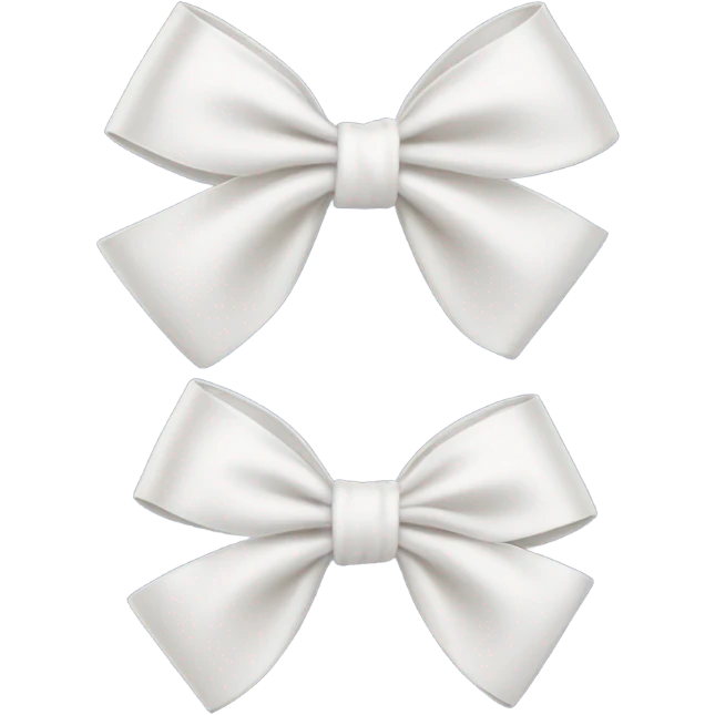 White bow on white bow emoji