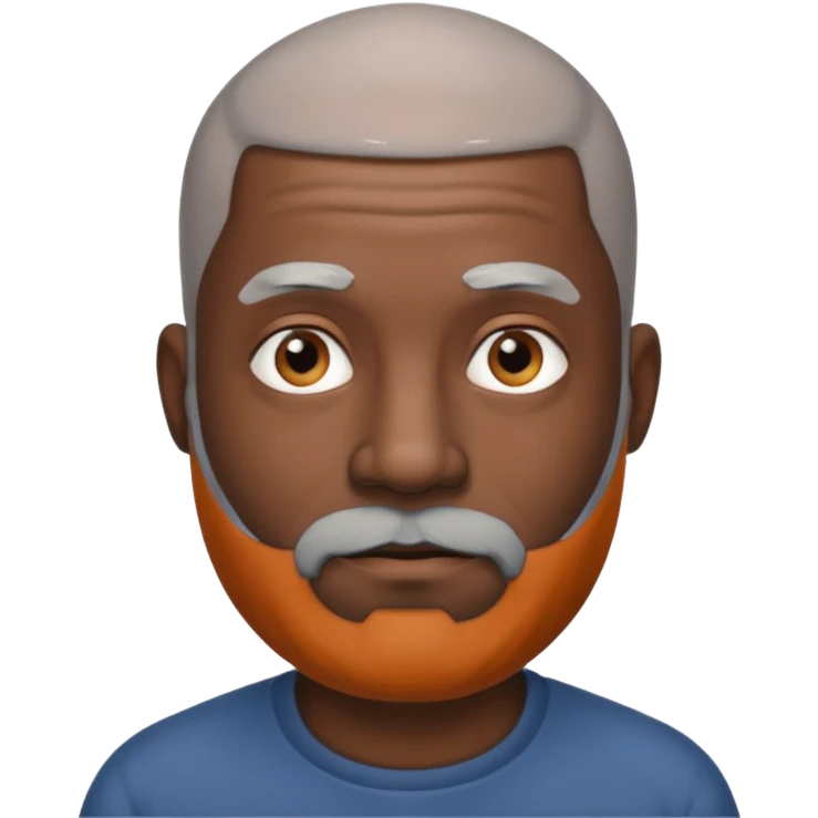 Bald black man with gray beard emoji
