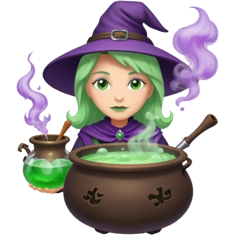 green witch cooking potion emoji