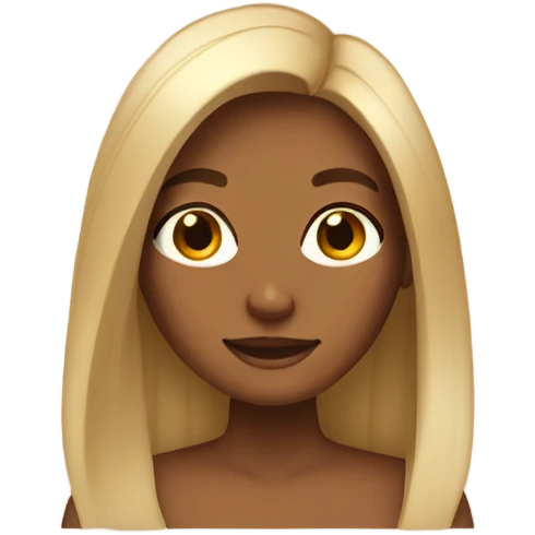 Tan girl with long hair emoji