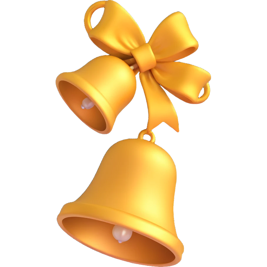 gold bell emoji