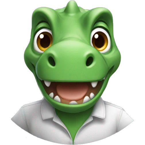 Garçon ave un dino emoji