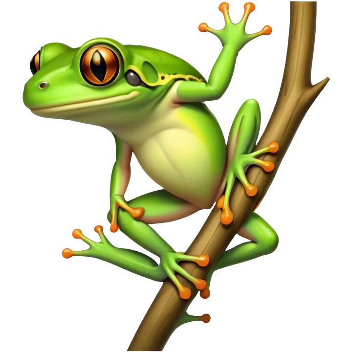 Cute tree frog emoji
