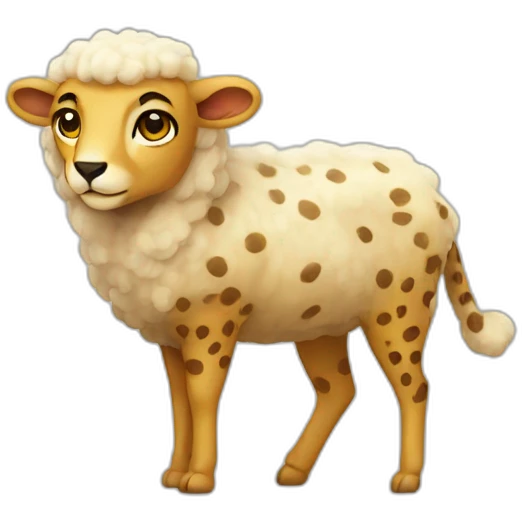 cheetah-sheep emoji