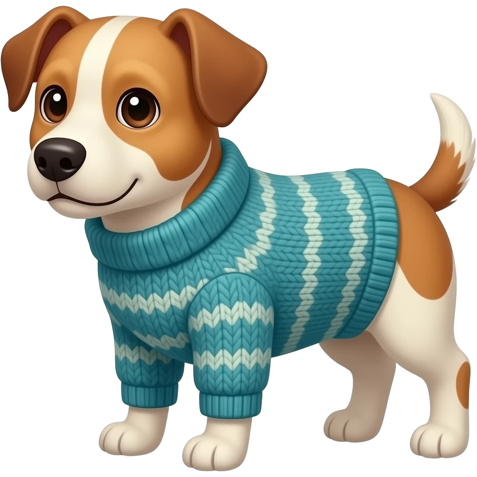 Dog wearing a sweater emoji