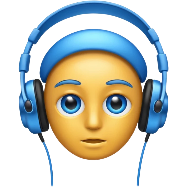 Headphones eye emoji