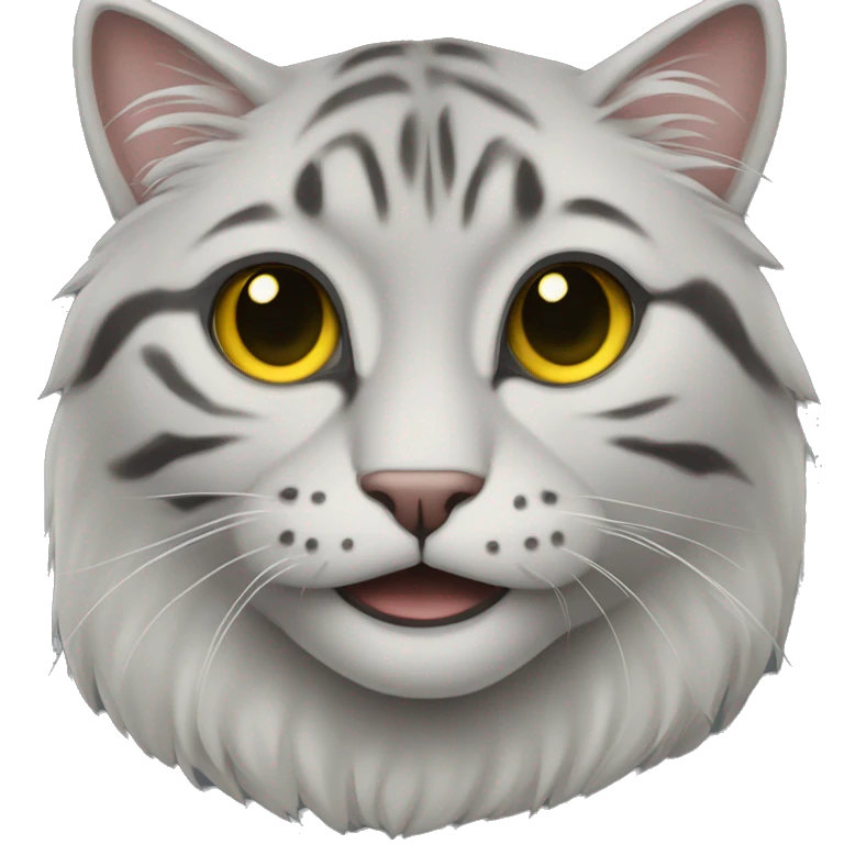 Маленькая серая кошка emoji