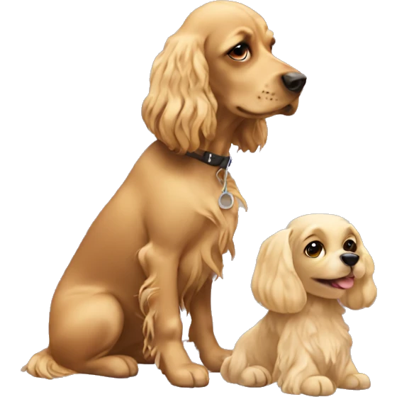 Blondie and cocker spaniel  emoji