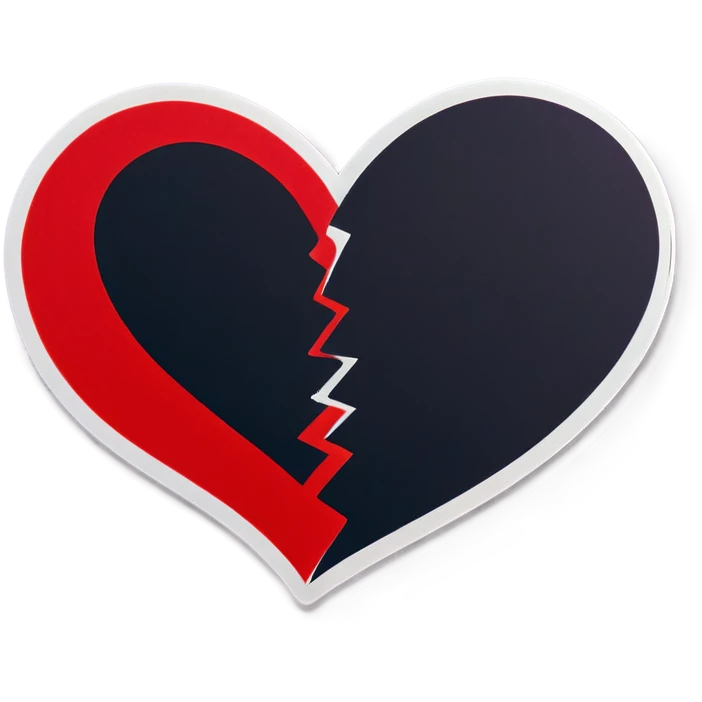 Two red heart shapes joined together emoji