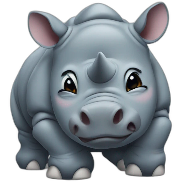 babe rhino that is crying  emoji