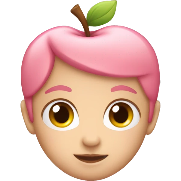 baby pink apple iphone heart emoji
