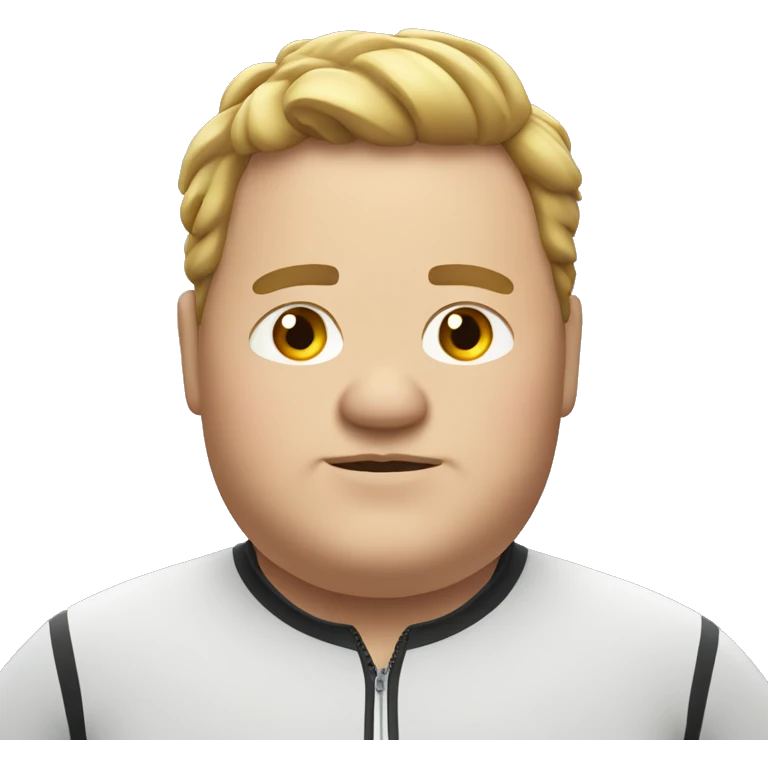 overweight man in cycling clothing emoji
