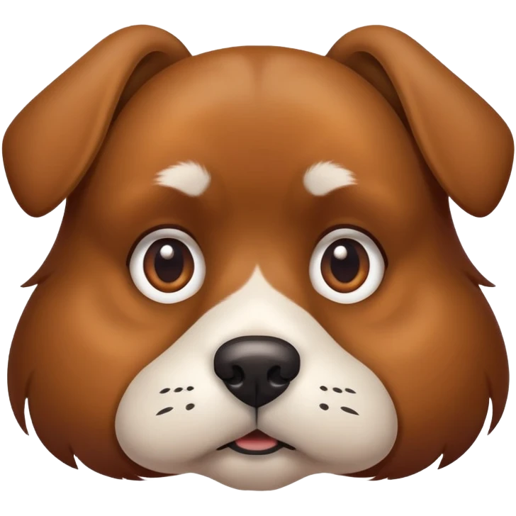 A suspicious dog emoji