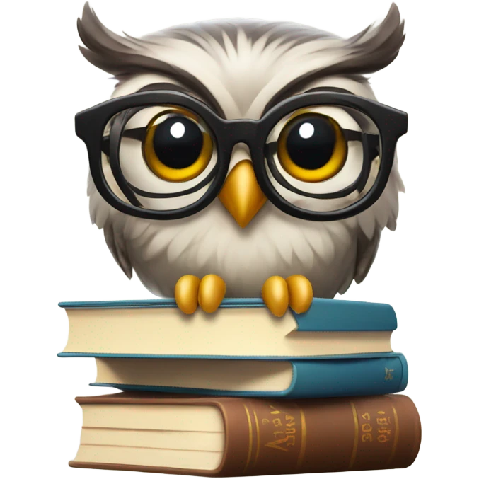 Nerd owl emoji