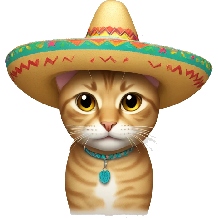 cat wearing a sombrero emoji