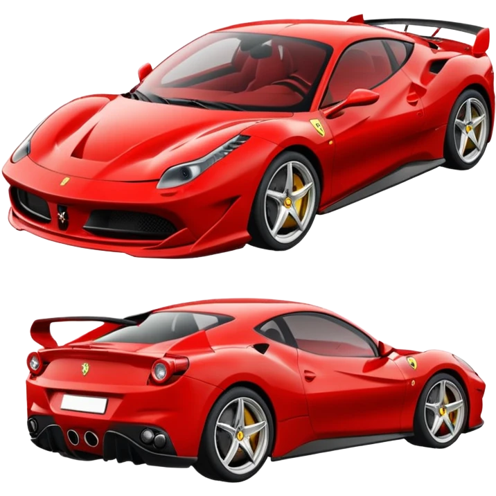 Ferrari mit einem Hackspoiler emoji