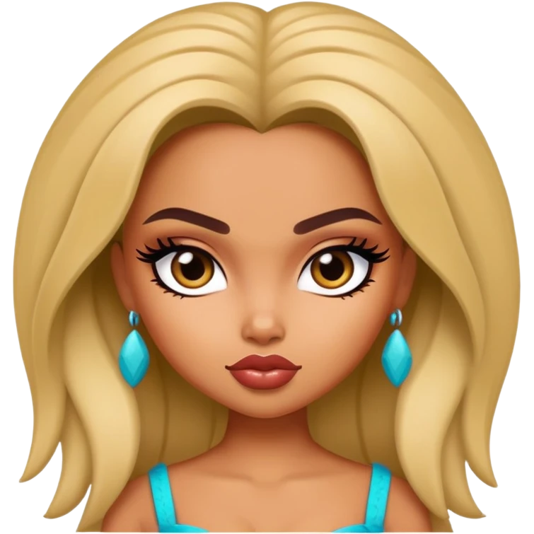 pretty bratz baddie, olive skin, exotic emoji