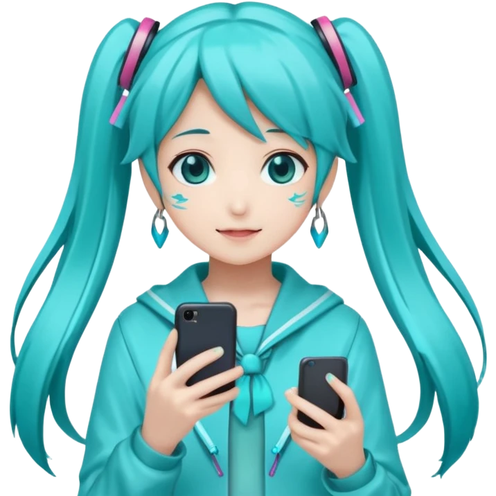 hatsune-miku-on-iphone emoji