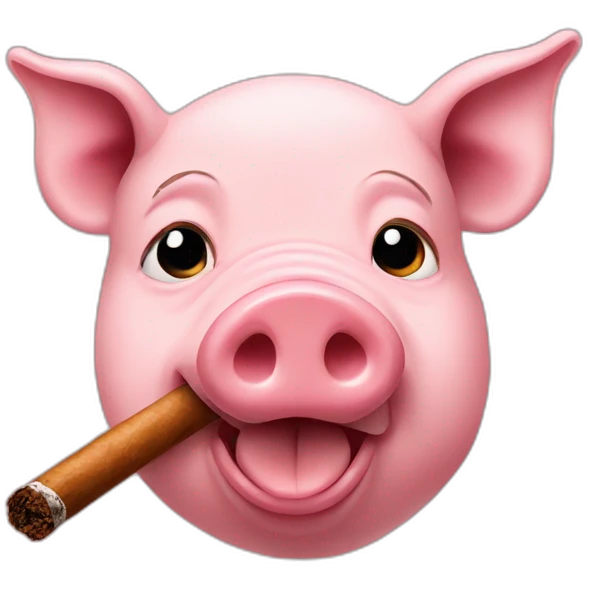 pig with cigar emoji