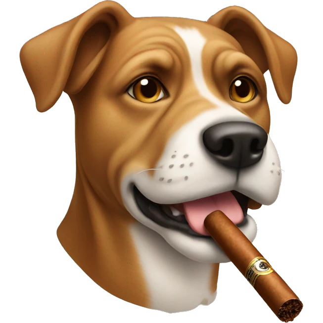 dog with a cigar emoji