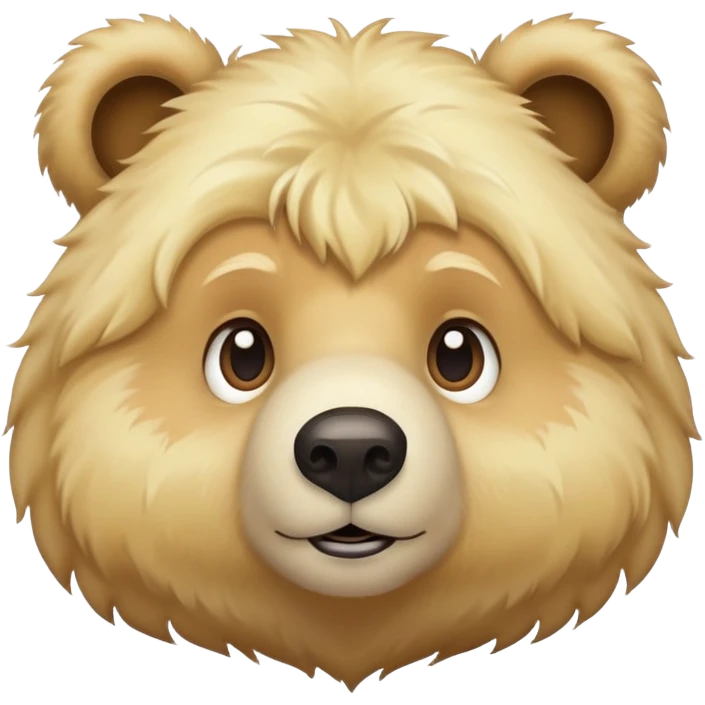Blond bear face  emoji