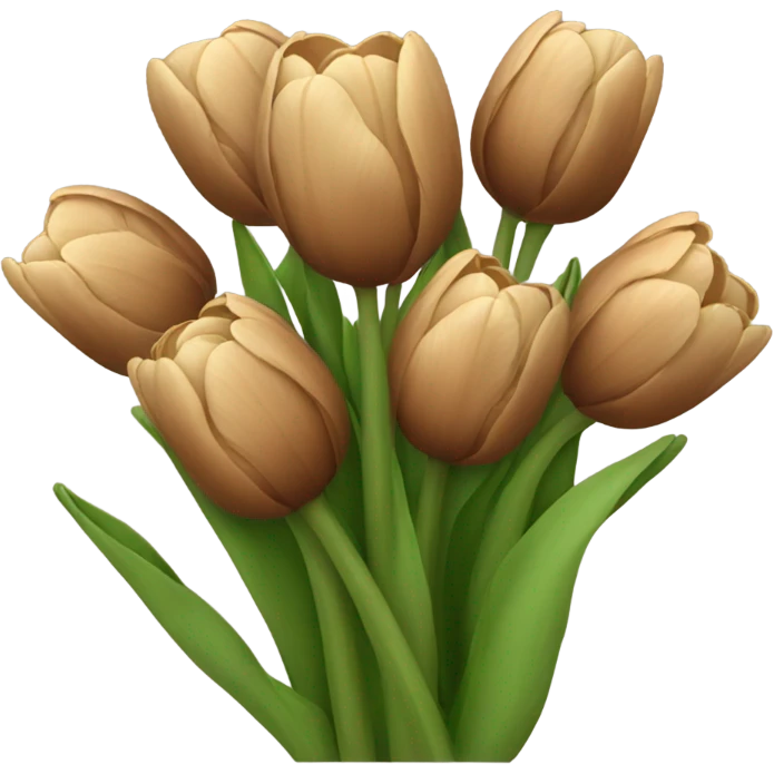 Bouquet of brown tulips  emoji